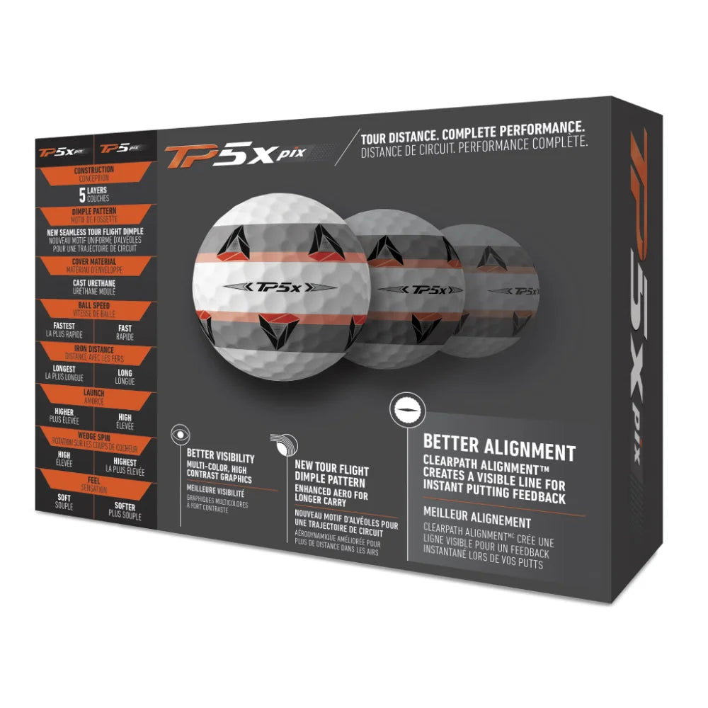 TaylorMade TP5X White Championship Golf Balls