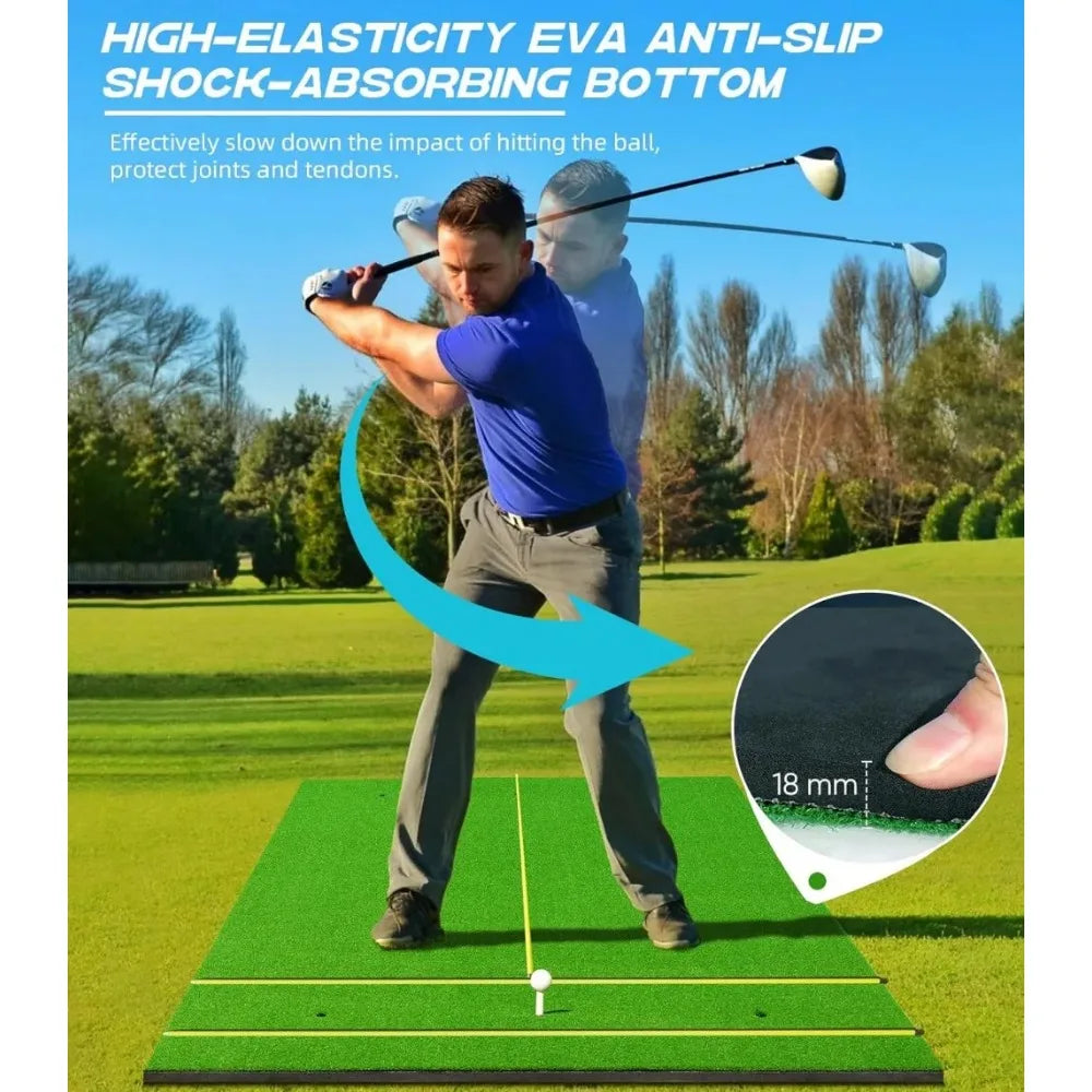 Golf Hitting Mat: 5 x 4 ft. for Home Backyard Driving Chipping