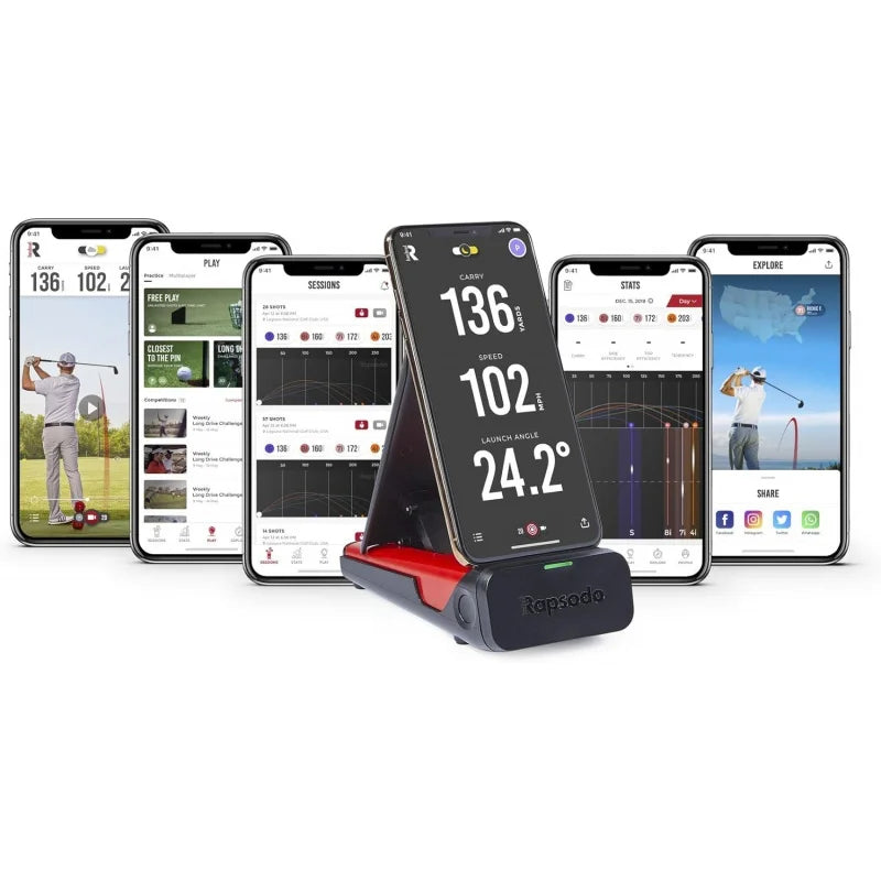 Rapsodo Mobile Launch Monitor for Golf Indoor/Outdoor with GPS Satellite