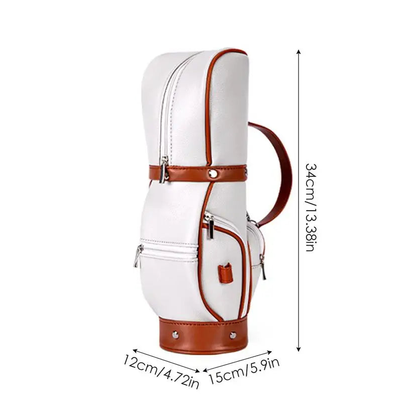 Small Cross-body Golf Bag for Golfing Accessories PU Leather