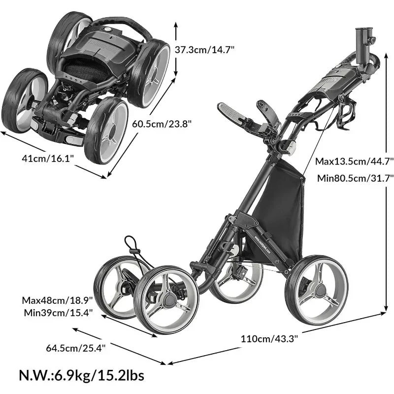 Explorer V8 - SuperLite 4 Wheel Golf Push Cart