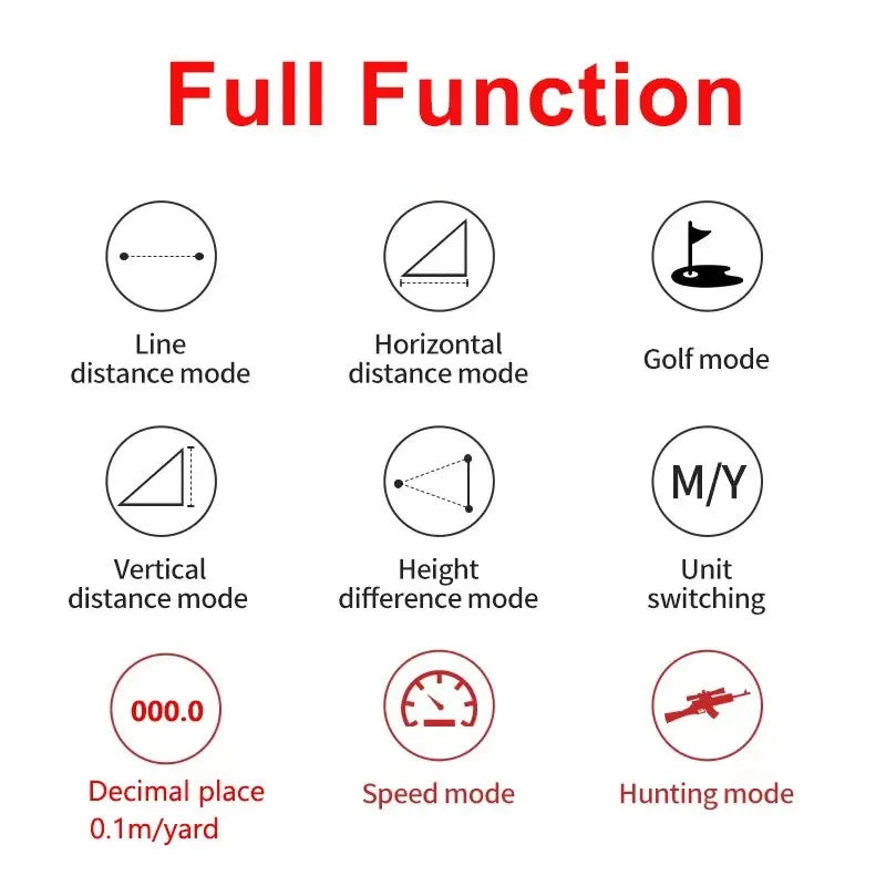 ARTBULL Laser Outdoor 1000yard Golf Rangefinder Speed Distance Meter Monoculars