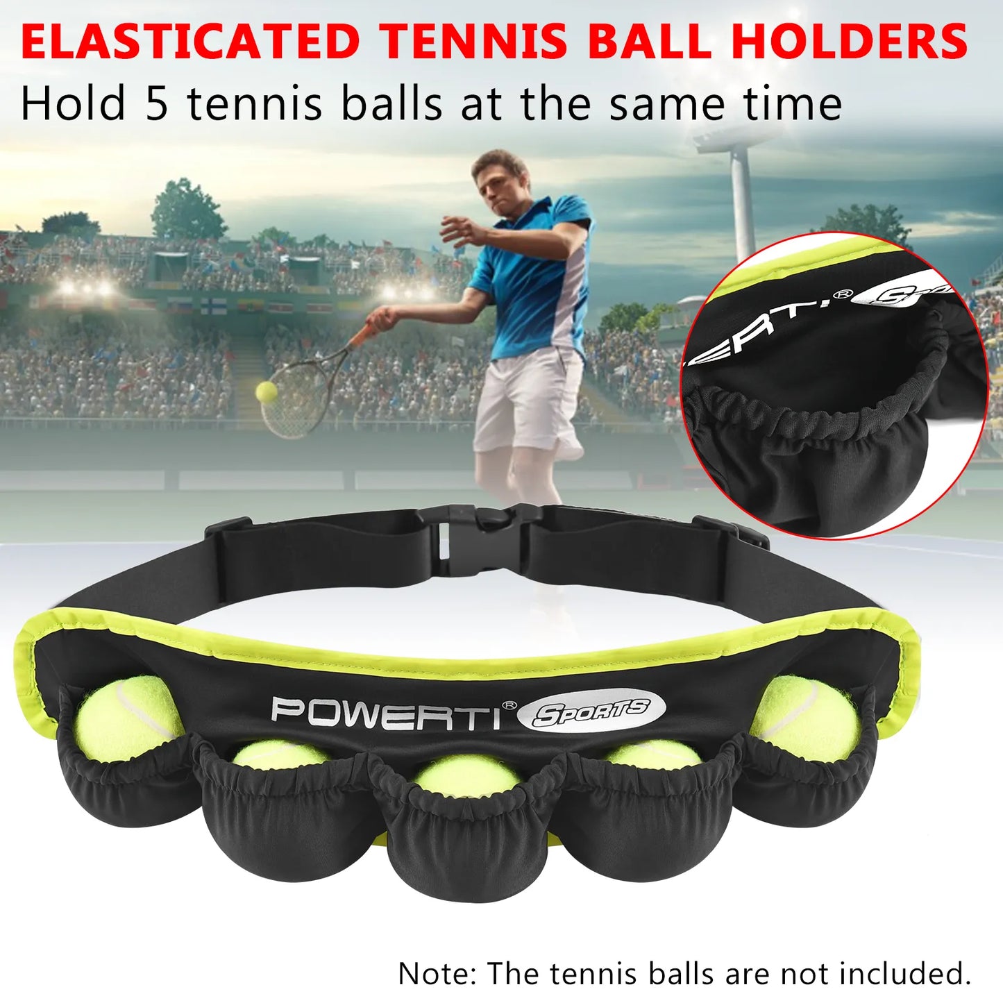 Tennis Ball Waist Band for 5 Balls/Accessories