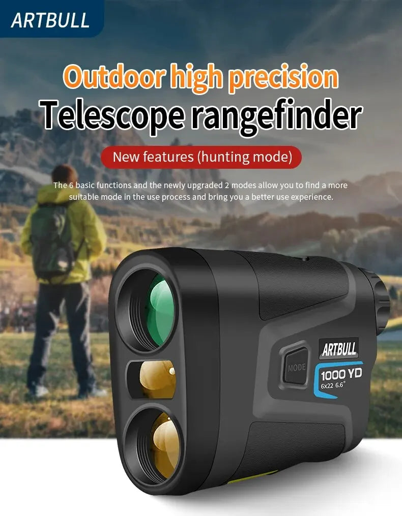 ARTBULL Laser Outdoor 1000yard Golf Rangefinder Speed Distance Meter Monoculars