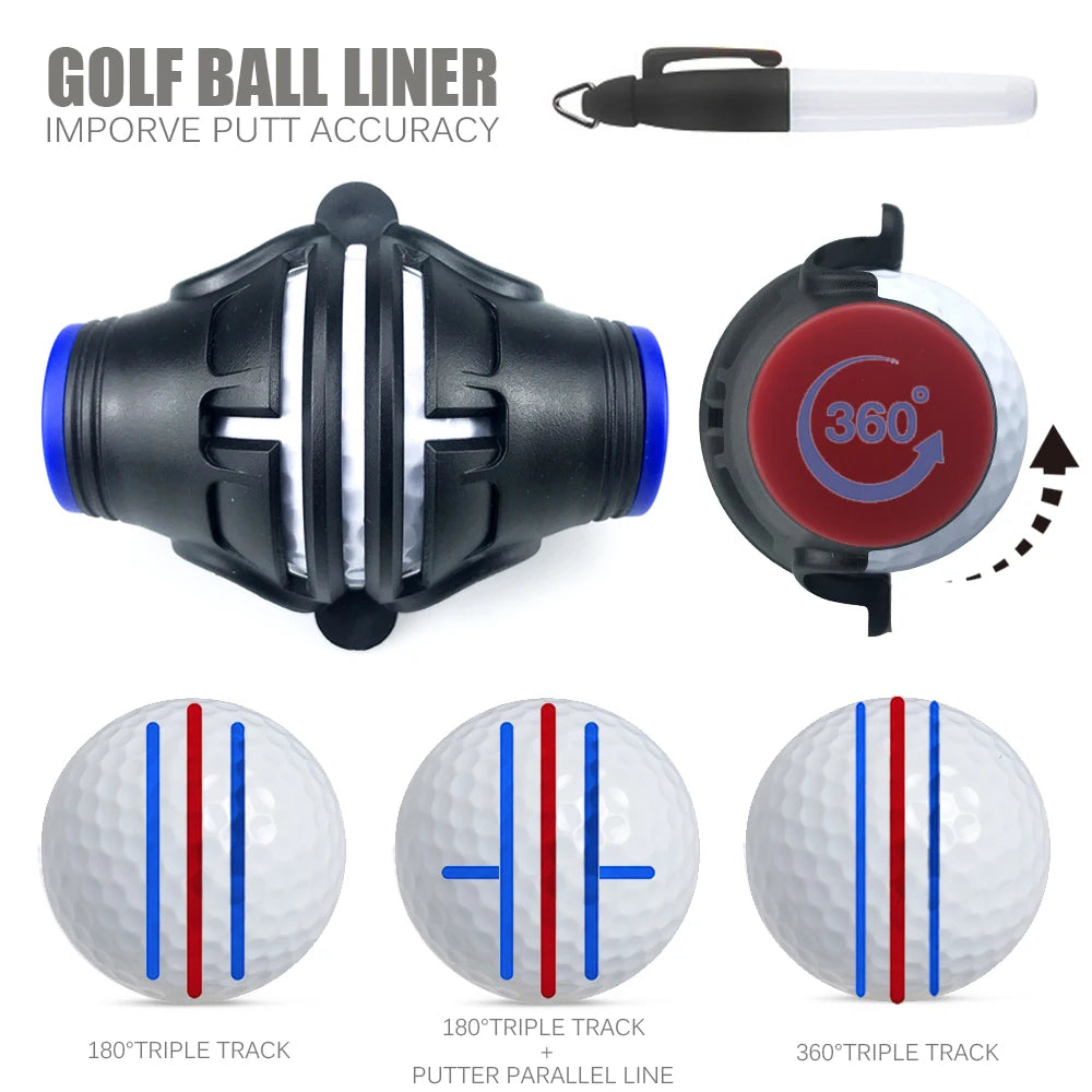 360 Degree Rotating Golf Ball Line Marker