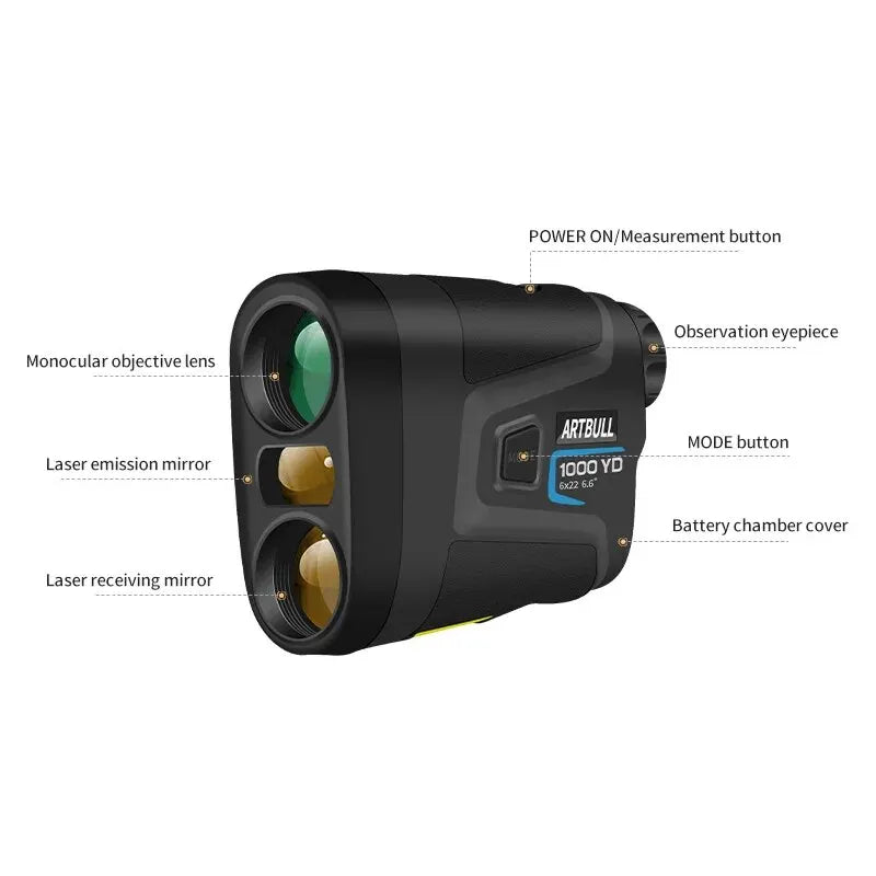 ARTBULL Laser Outdoor 1000yard Golf Rangefinder Speed Distance Meter Monoculars