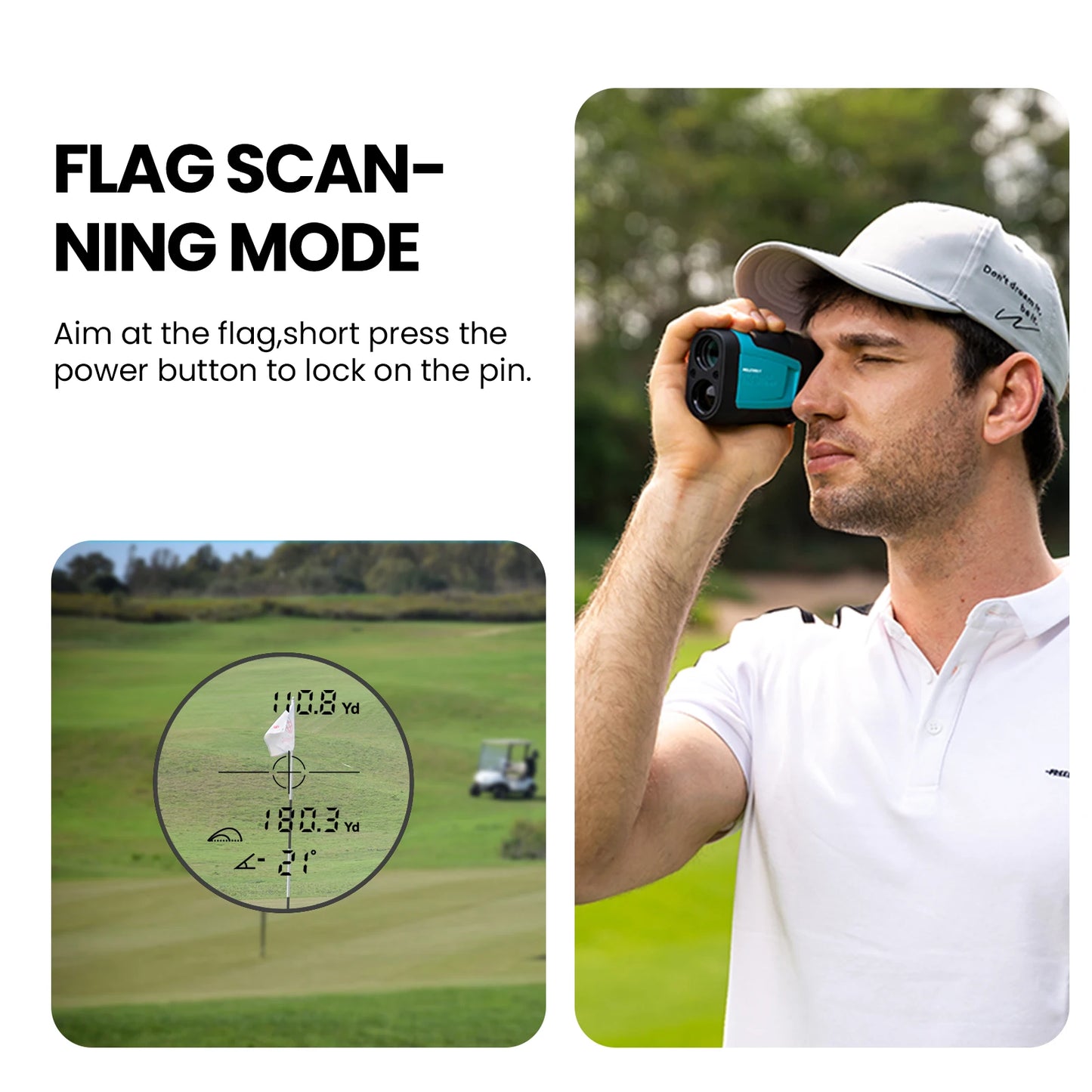 Mileseey PF210 Golf Rangefinder Laser 600M Yards Builtin Battery Mini Distance Meter Case Professional Telescope Measure Devices